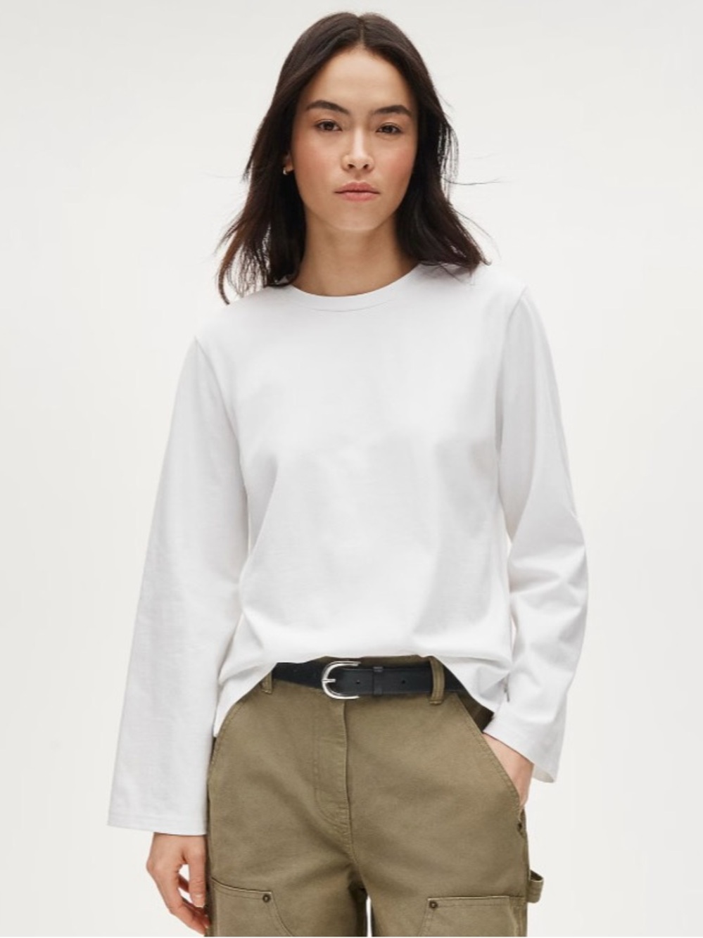NWT J. Crew Boyfriend Jersey Relaxed Long-sleeve T-shirt White